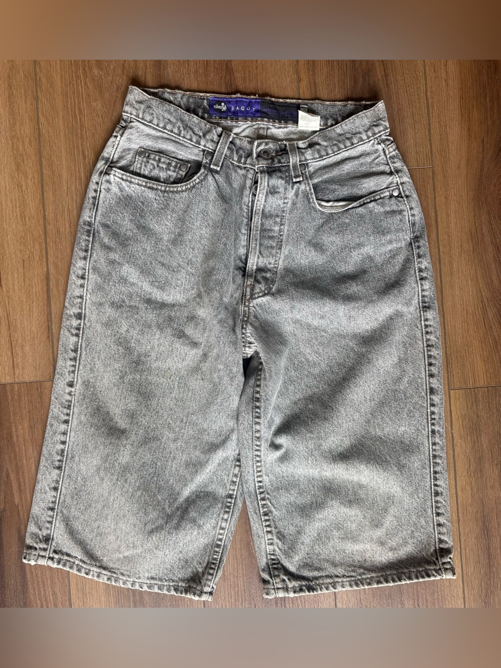 Silver Tab Baggy Sz 30 Shorts Levis Made In USA Hip Hop Grunge Silver 15 In